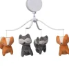 Shop All|Bedtime Originals Acorn Musical Baby Crib Mobile, Grey/Orange Animals - cutbabycare.com | baby boutique & care hub