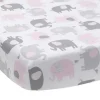 Shop All|Bedtime Originals Eloise Fitted Crib Sheet, White/Grey/Pink - cutbabycare.com | baby boutique & care hub