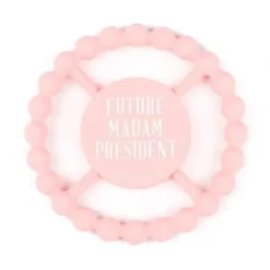 Shop All|Bella Tunno - Future Madam President Happy Teether, Pink - cutbabycare.com | baby boutique & care hub