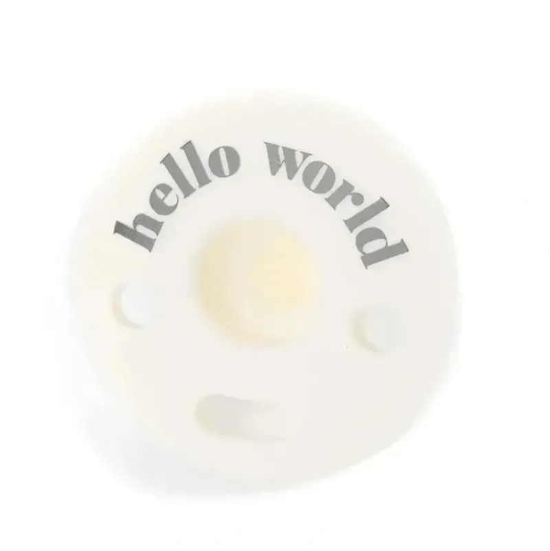 Shop All|Bella Tunno - Hello World Pacifier, White - cutbabycare.com | baby boutique & care hub