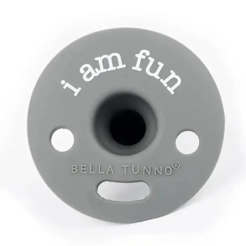 Shop All|Bella Tunno - I Am Fun Pacifier, Grey - cutbabycare.com | baby boutique & care hub
