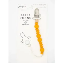 Shop All|Bella Tunno Silicone Beaded Pacifier Clip- mango - cutbabycare.com | baby boutique & care hub