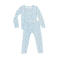 Shop All|Bellabu Bear - Blue Baby Two-Piece Milk & Cookies Pajama Set - cutbabycare.com | baby boutique & care hub