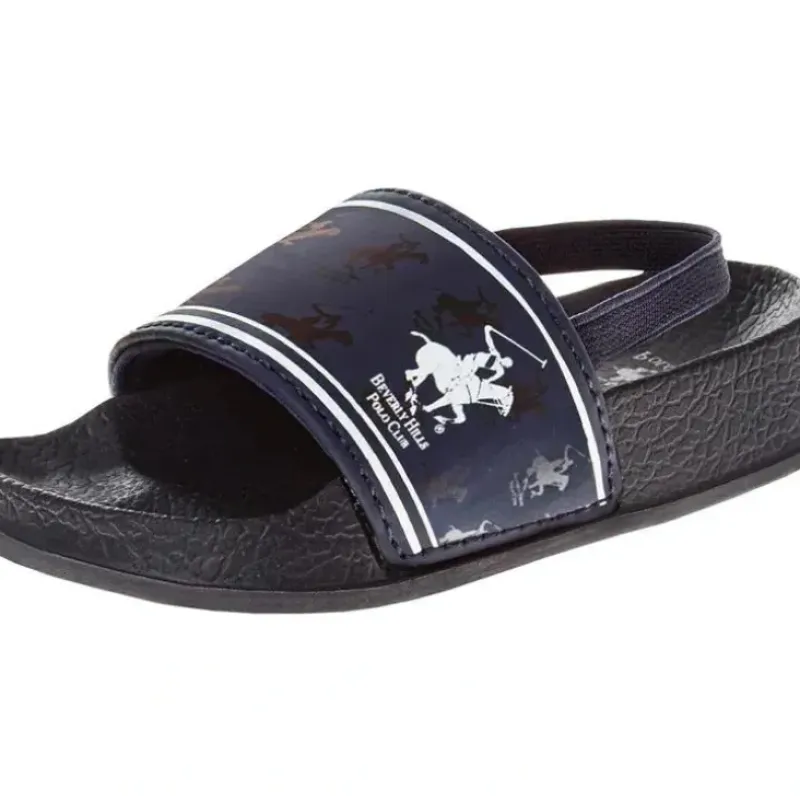 Shop All|Beverly Hills - Boy Slides Comfortable Non-Slip Sandals Navy - cutbabycare.com | baby boutique & care hub