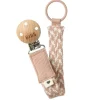 Shop All|Bibs - Pacifier Clip Braid, Blush/Ivory - cutbabycare.com | baby boutique & care hub