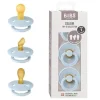 Health Safety|Bibs - Pacifiers 0-6 Months, 3-Pack Soothers, BPA-Free Symmetrical Nipple, Baby Blue - cutbabycare.com | baby boutique & care hub