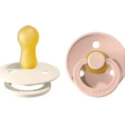Shop All|BIBS - 2Pk Blush/Ivory Natural Rubber Baby Pacifier, 6/18M - cutbabycare.com | baby boutique & care hub