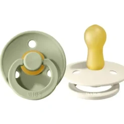 Shop All|BIBS - 2Pk Sage/Ivory Natural Rubber Baby Pacifier, 0/6M - cutbabycare.com | baby boutique & care hub