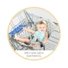 Car Seats|Binxy Baby Shopping Cart Hammock, Grey and Aqua Quatrefoil - cutbabycare.com | baby boutique & care hub