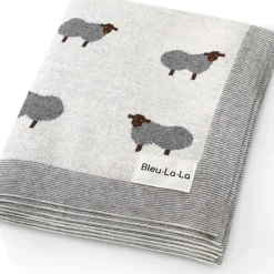 Stroller|Bleu La La - 100% Luxury Cotton Swaddle Receiving Baby Blanket, Sheep Ivory - cutbabycare.com | baby boutique & care hub
