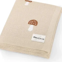 Car Seats|Bleu La La - 100% Luxury Cotton Swaddle Receiving Baby Blanket, Mushroom Camel - cutbabycare.com | baby boutique & care hub