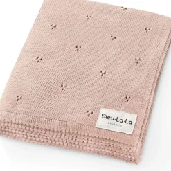 Stroller|Bleu La La - 100% Organic Cotton Pointelle Swaddle Receiving Baby Blanket, Ballet Slippers - cutbabycare.com | baby boutique & care hub