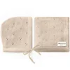 Car Seats|Bleu La La - 100% Organic Cotton Luxury Organic Blanket + Bonnet Hat Set, Beige - cutbabycare.com | baby boutique & care hub
