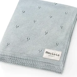Car Seats|Bleu La La - 100% Organic Cotton Pointelle Swaddle Receiving Baby Blanket,| Powder Blue - cutbabycare.com | baby boutique & care hub
