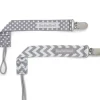 Shop All|Booginhead - Pacifier Clip Pacigrip 2Pk, Grey Chevron/Dots - cutbabycare.com | baby boutique & care hub