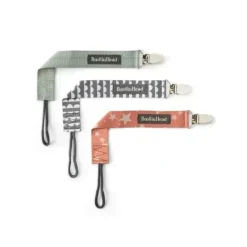 Shop All|Booginhead 3-Pack Pacifier Clips, Sage, Scallops, Sienna - cutbabycare.com | baby boutique & care hub