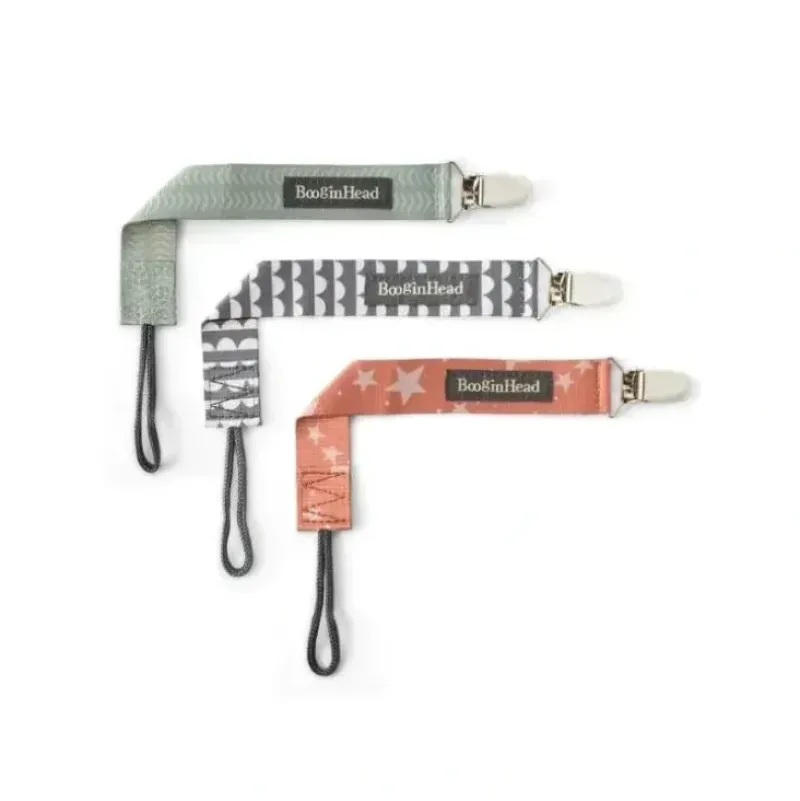 Shop All|Booginhead 3-Pack Pacifier Clips, Sage, Scallops, Sienna - cutbabycare.com | baby boutique & care hub
