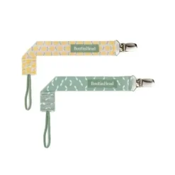 Shop All|Booginhead 2-Pack Pacifier Clips, Lemons and Leaves - cutbabycare.com | baby boutique & care hub