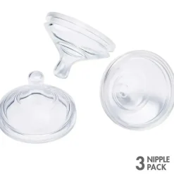 Shop All|Boon NURSH 3-Pack Standard-Neck Slow-Flow Nipples, Clear - cutbabycare.com | baby boutique & care hub
