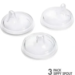 Shop All|Boon 3-Piece Nursh Transitional Sippy Lid, Clear - cutbabycare.com | baby boutique & care hub