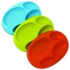 Shop All|Boon Platter Edgeless Nonskid Divided Plate 3Pk - Blue/Kiwi/Tangerine - cutbabycare.com | baby boutique & care hub
