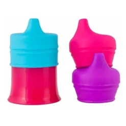 Shop All|Boon Snug Spout Universal Silicone Sippy Lids and Cup, 9M+ Pink Multi - cutbabycare.com | baby boutique & care hub