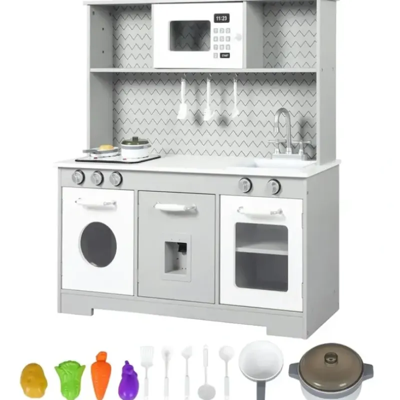Shop All|BoPeep Kids Kitchen Set Pretend Play Wooden Toys Playset Cooking Food Utensils - cutbabycare.com | baby boutique & care hub