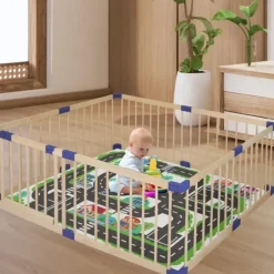 Shop All|BoPeep Kids Playpen Wooden Baby Safety Gate Fence Child Play Game Toy Security M - cutbabycare.com | baby boutique & care hub
