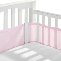 Shop All|BreathableBaby - Classic Breathable Mesh Crib Liner, Light Pink - cutbabycare.com | baby boutique & care hub