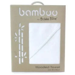 Bath Potty|Bubba Blue Baby/Toddler 80cm Bamboo Hooded Bath Towel Soft Absorbent Cloth White - cutbabycare.com | baby boutique & care hub