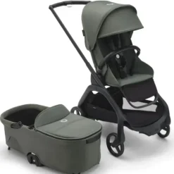 Stroller|Bugaboo - Dragonfly Stroller and Bassinet Complete, Black/Forest Green - cutbabycare.com | baby boutique & care hub