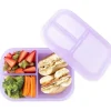 Health Safety|Bumkins - Bumkins Snack/Lunch Bento Box, 3 Compartment Container, Purple Jelly - cutbabycare.com | baby boutique & care hub