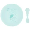 Health Safety|Bumkins - Disney Baby and Toddler Silicone Plate and Spoon Set, 6 Months Up, Princess Ariel - cutbabycare.com | baby boutique & care hub