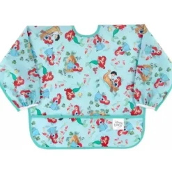 Shop All|Bumkins - Disney Baby Sleeved Bib, Little Mermaid - cutbabycare.com | baby boutique & care hub