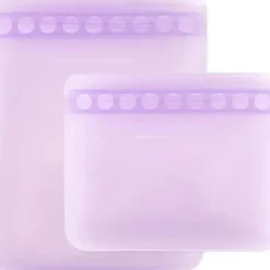 Shop All|Bumkins - 2Pk Silicone Flat Reusable Bag, Lavender - cutbabycare.com | baby boutique & care hub