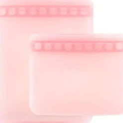 Shop All|Bumkins - 2Pk Silicone Flat Reusable Bag, Pink - cutbabycare.com | baby boutique & care hub