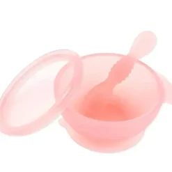 Shop All|Bumkins - Silicone Feeding Set with Suction for Baby and Toddler, Pink Jelly - cutbabycare.com | baby boutique & care hub