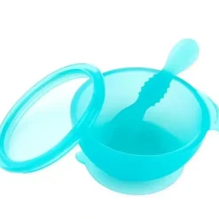 Shop All|Bumkins - Silicone Feeding Set with Suction for Baby and Toddler, Blue Jelly - cutbabycare.com | baby boutique & care hub