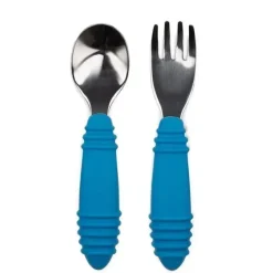 Shop All|Bumkins - Spoon & Fork, Dark Blue - cutbabycare.com | baby boutique & care hub