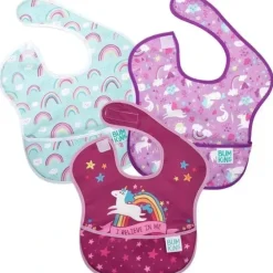 Shop All|Bumkins - SuperBib 3 Pack, Unicorn/Rainbows - cutbabycare.com | baby boutique & care hub
