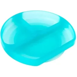Health Safety|Bumkins - Toddler and Baby Suction Plate, Silicone Divided Grip Dish, Blue Jelly - cutbabycare.com | baby boutique & care hub