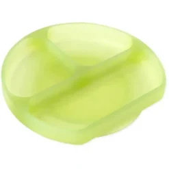 Health Safety|Bumkins - Toddler and Baby Suction Plate, Silicone Divided Grip Dish, Green Jelly - cutbabycare.com | baby boutique & care hub