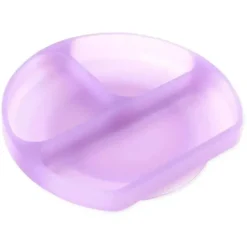 Health Safety|Bumkins - Toddler and Baby Suction Plate, Silicone Divided Grip Dish, Purple Jelly - cutbabycare.com | baby boutique & care hub