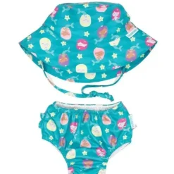 Shop All|Bumkins Reusable Swim Diaper and Hat, UPF +50, Mermaids - cutbabycare.com | baby boutique & care hub