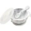 Shop All|Bumkins Silicone First Feeding Set with Lid & Spoon, Marble - cutbabycare.com | baby boutique & care hub