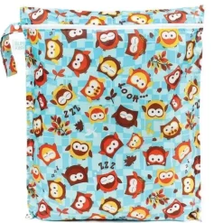 Shop All|Bumkins Waterproof Diaper Laundry Wet Bag,Blue Owl - cutbabycare.com | baby boutique & care hub