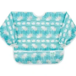 Shop All|Bumkins Waterproof Sleeved Bib - Whales Away - cutbabycare.com | baby boutique & care hub