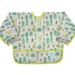 Shop All|Bumkins Waterproof Sleeved Bib - Cacti - cutbabycare.com | baby boutique & care hub