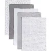 Shop All|Burt's Bees - 5 Pk Burp Cloth, Heather Grey, One Size - cutbabycare.com | baby boutique & care hub