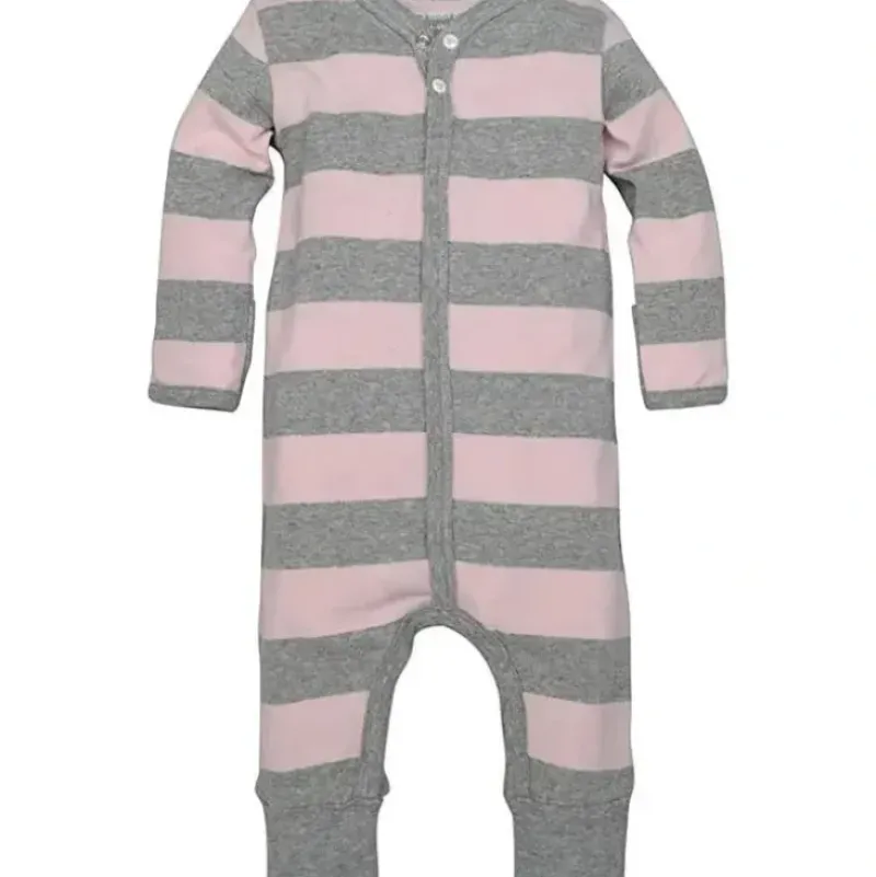 Shop All|Burts Bees - Baby Girl Rugby Stripe Coverall, Blossom - cutbabycare.com | baby boutique & care hub
